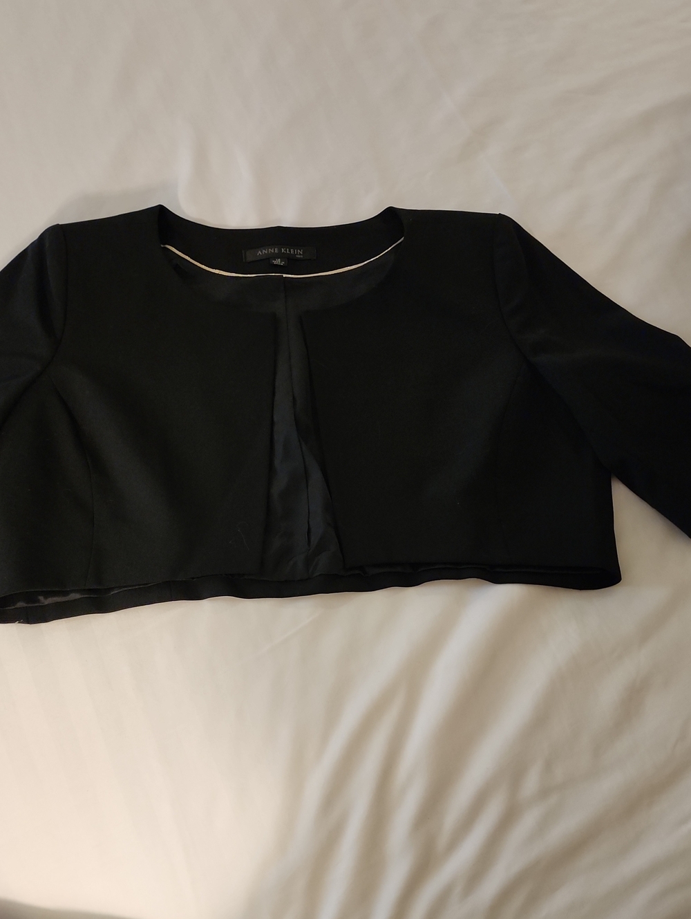 Anne Klein Black Cropped Jacket Bolero